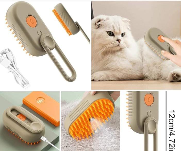 Cepillo de Vapor Con Mango Mascotas 3 En 1